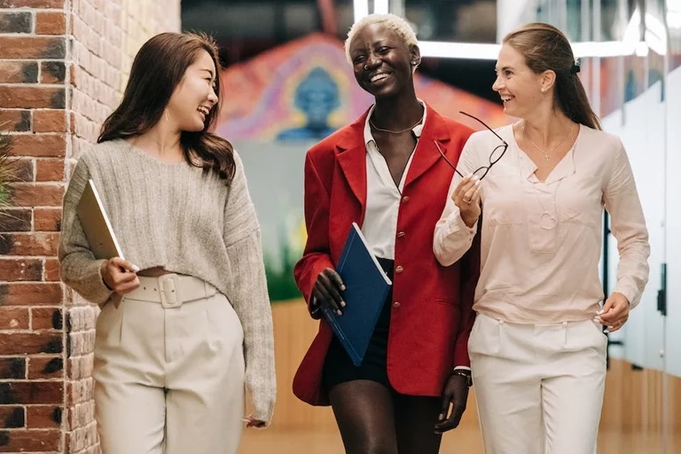 Trio of smiling women