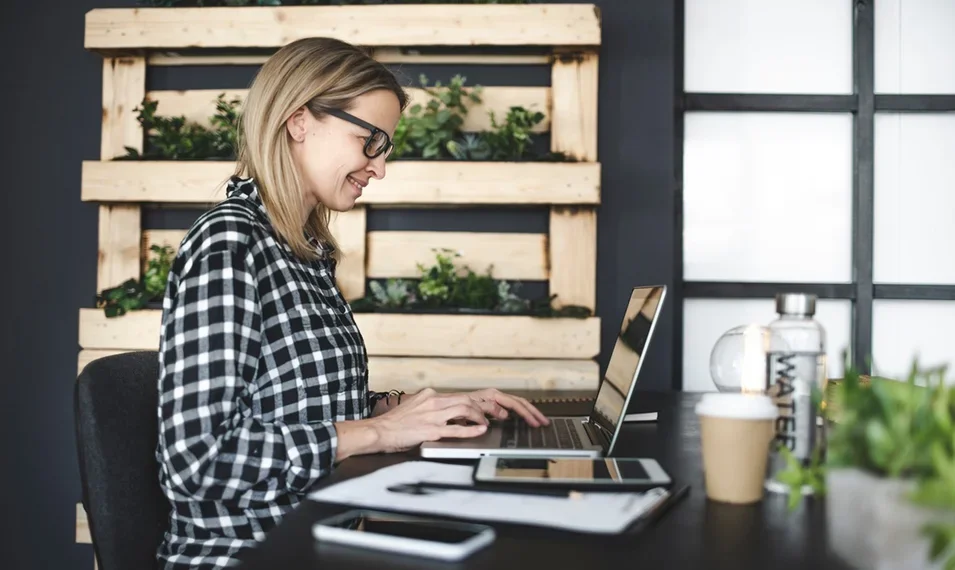 woman at computer