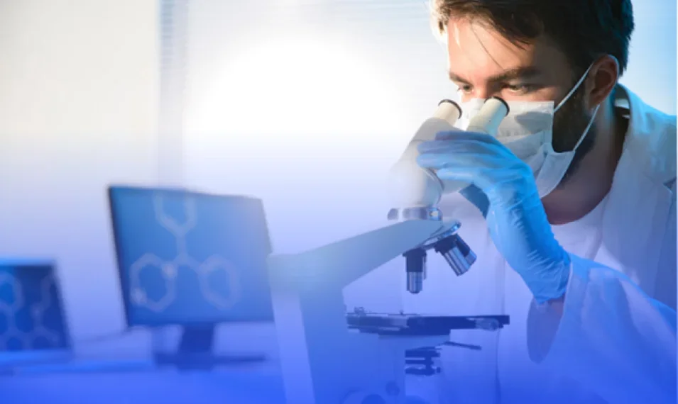 man in research lab